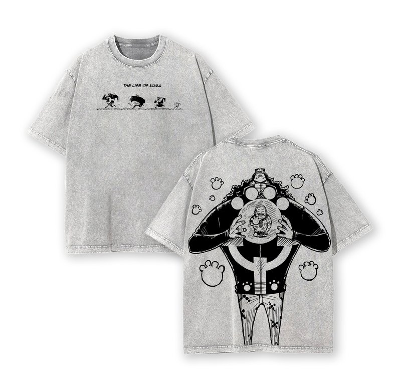Kuma One Piece Shirt – Tyrant of the Revolution Washed Oversized Tee