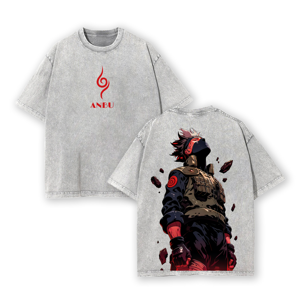 Naruto Anime Kakashi Hatake Washed T-Shirt