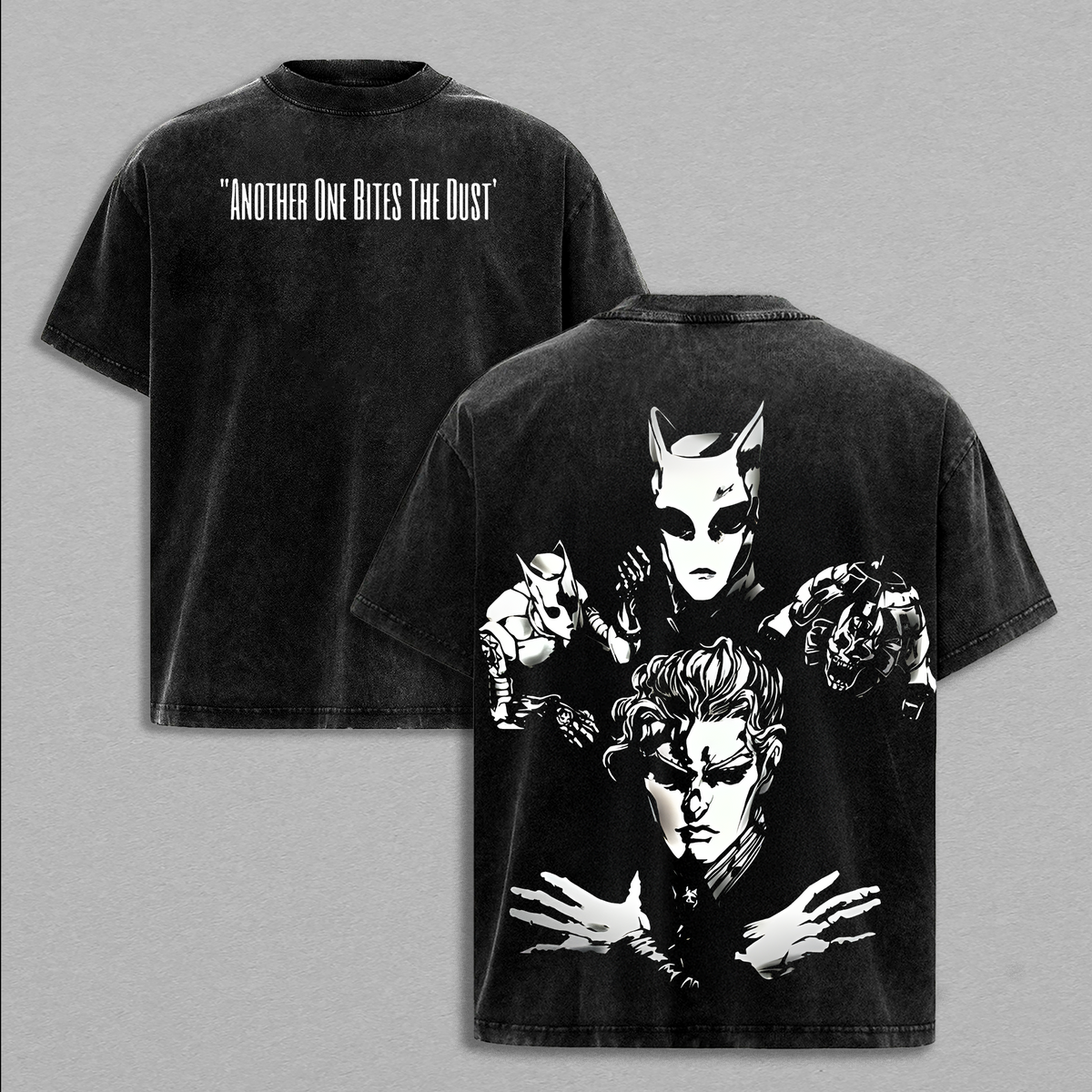 Retro Vintage Limited Another One Bites The Dust - JoJo's Bizarre Adventure Anime Double Printed Washed Tee Unisex Oversize Anime Manga Lightweight Cotton T-Shirt, Gift For Anime Fan Lover