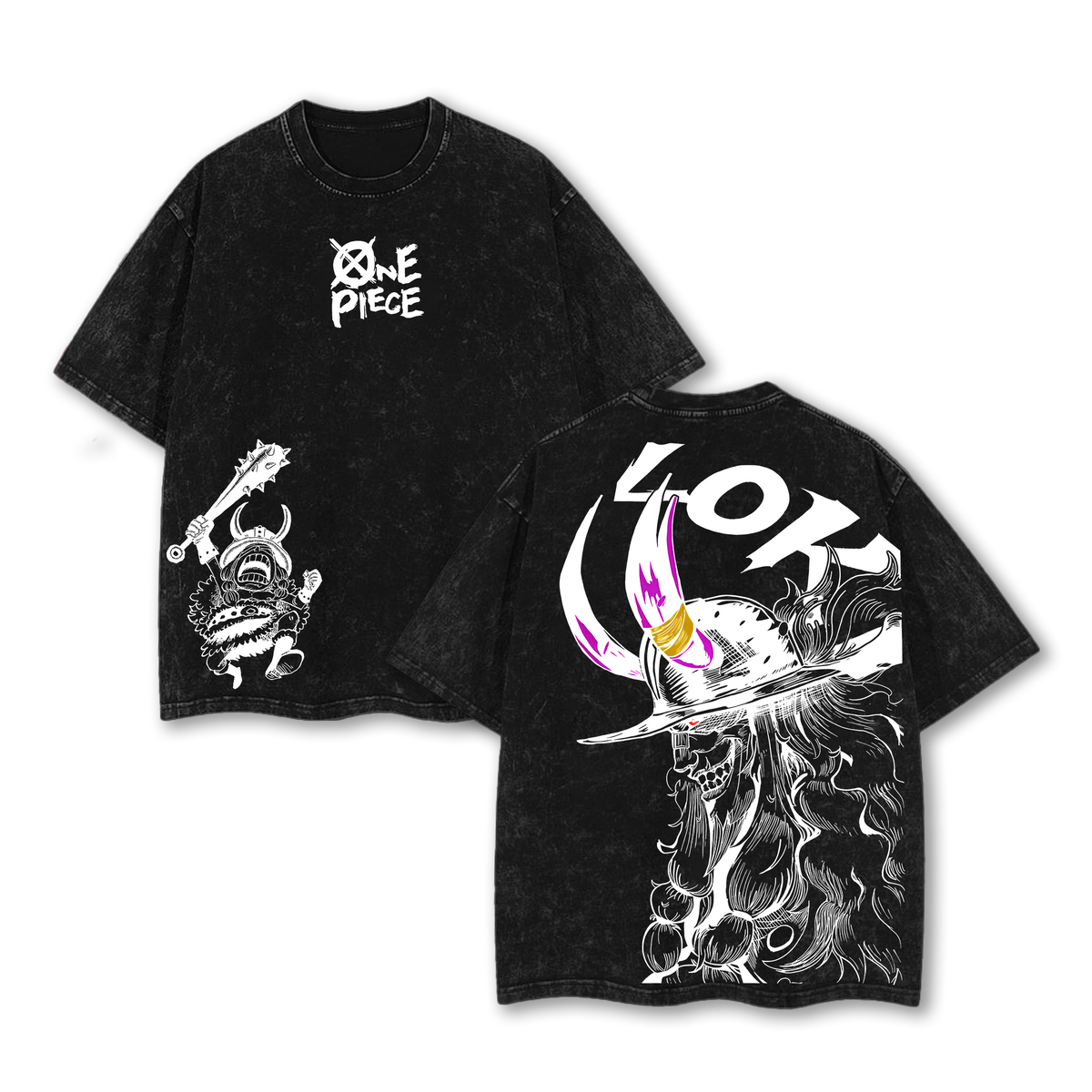 Loki – One Piece Vintage Washed Oversized Anime Graphic Tee