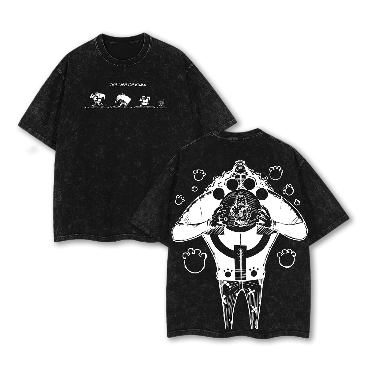 Kuma One Piece Shirt – Tyrant of the Revolution Washed Oversized Tee