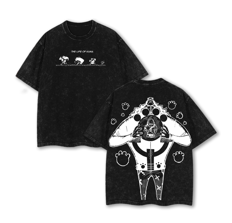 Kuma One Piece Shirt – Tyrant of the Revolution Washed Oversized Tee