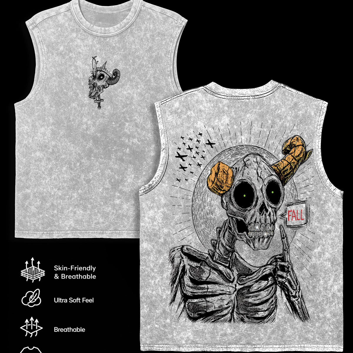 Adventure Time The Lich T-Shirt & Tank Top – Vintage Cosmic Skeleton Graphic Tee, Oversized Unisex Horror Fan Merch Gift