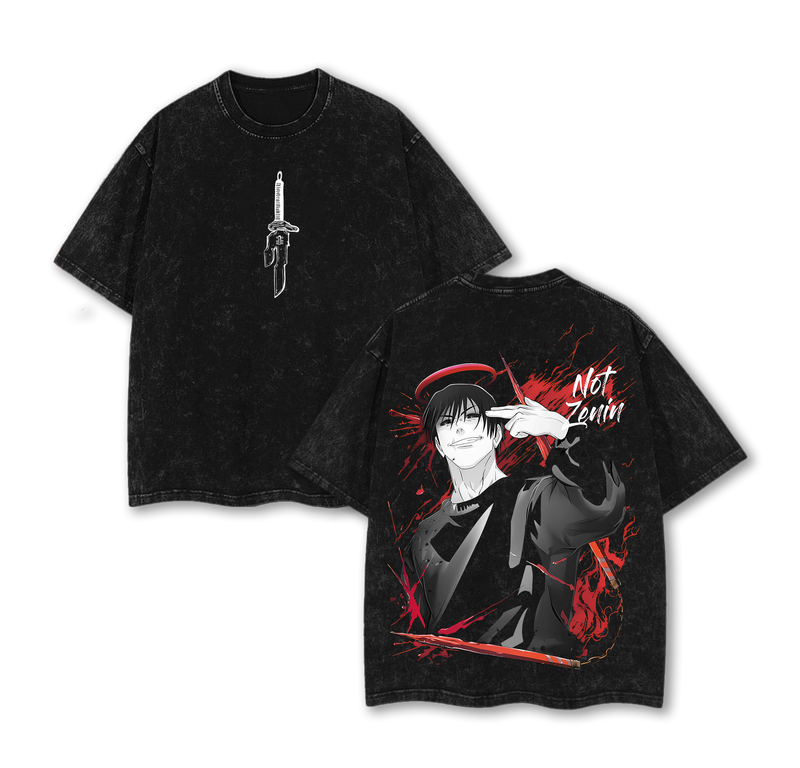 Toji Fushiguro Form T-Shirt – Washed Jujutsu Kaisen Anime Tee