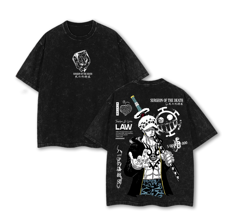 Limited Trafalgar Law One Piece Washed Tee