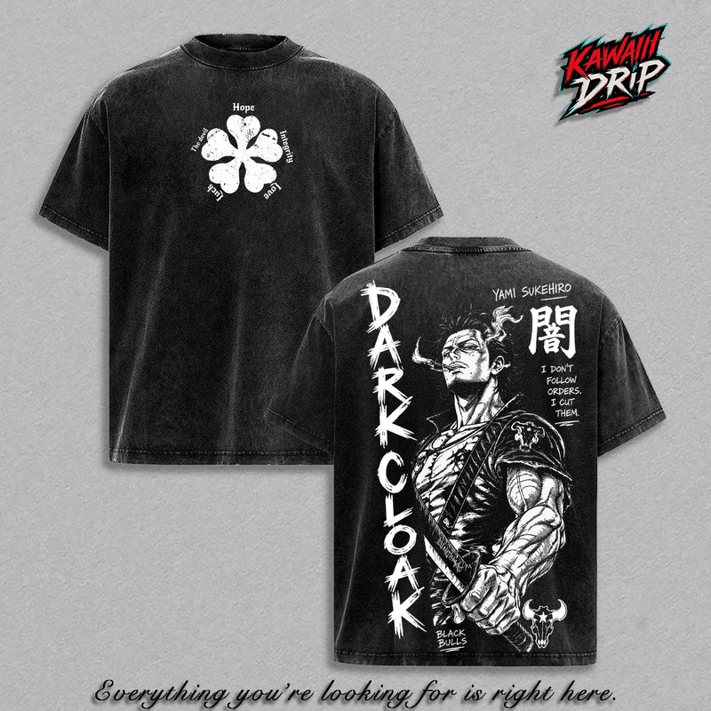 Yami Sukehiro Black Clover T-Shirt, Dark Magic Captain Graphic Tee, Black Bulls Anime Shirt, Anime Streetwear Tee, Vintage 90s Graphic Shirt, Yami Back Print T-Shirt, Unisex Cotton Graphic Tee, Trendy Streetwear Apparel, Soft Cotton Casual T-Shirt