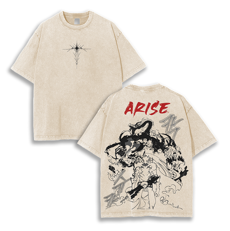 Arise Sung Jin Woo - Solo Leveling Anime  V2  Washed T-Shirt