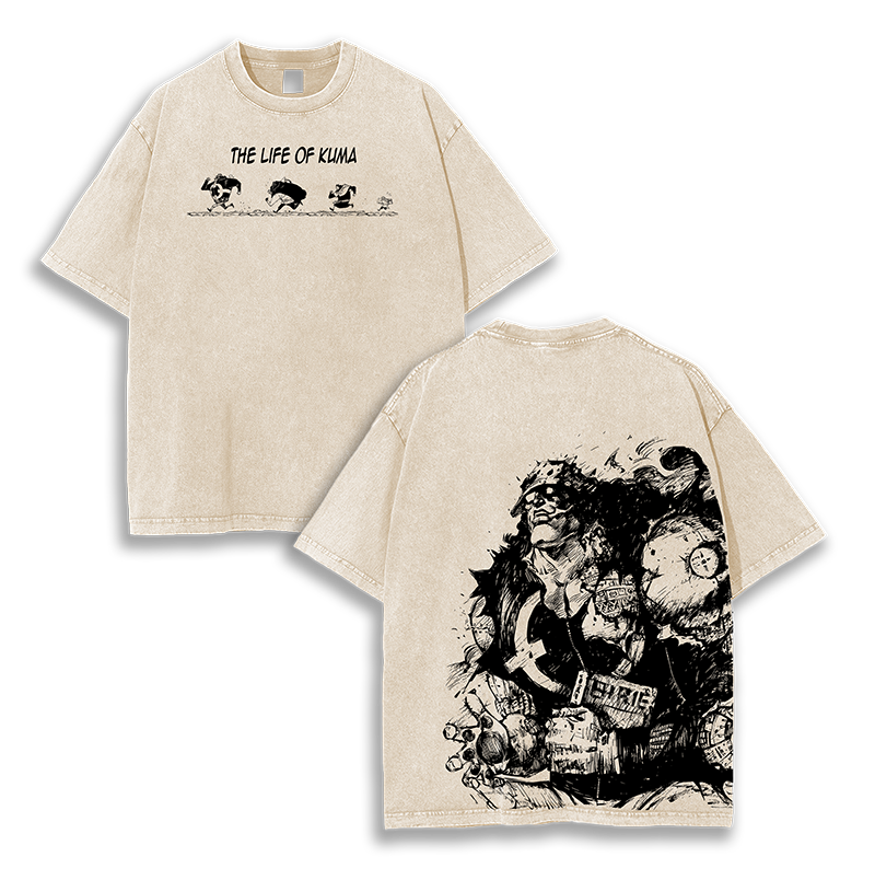 Bartholomew Kuma One Piece Anime  Washed T-Shirt