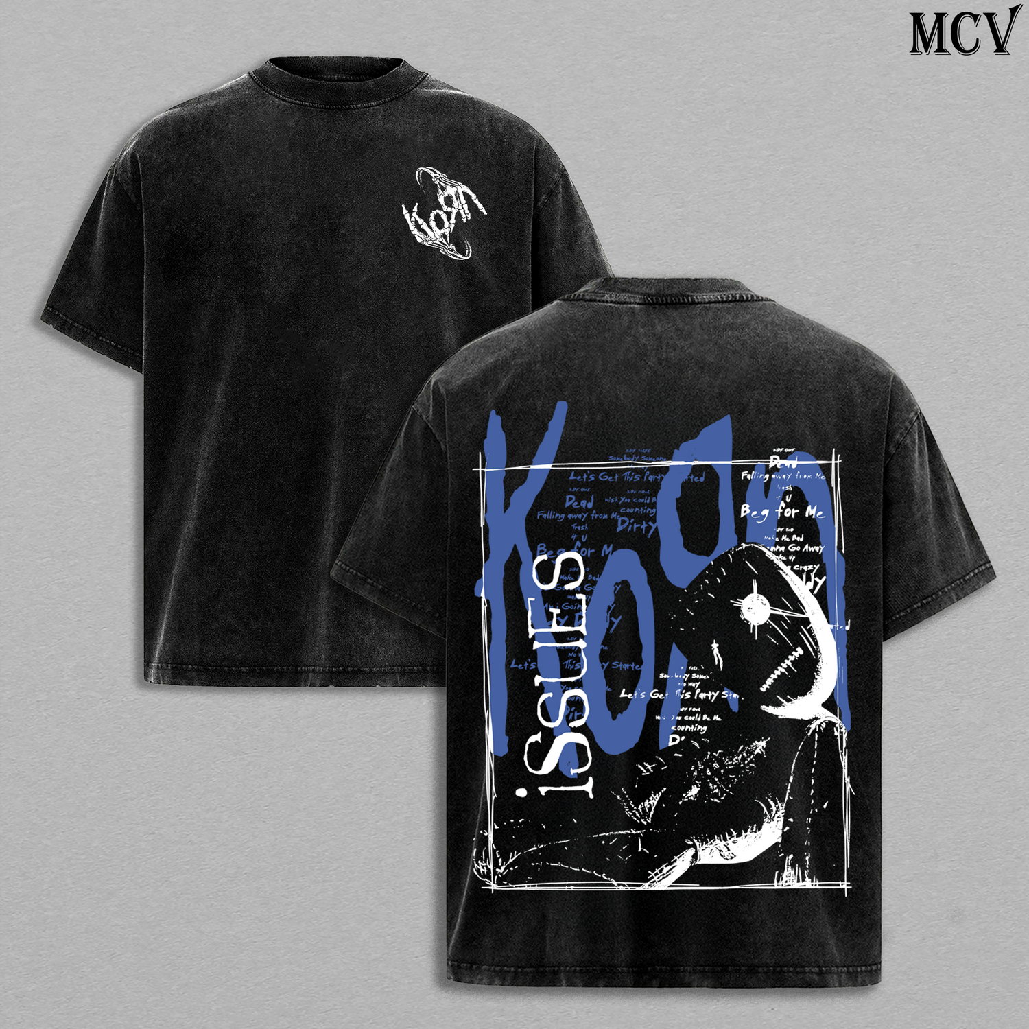 Korn Band Washed Tee, Vintage Rock Graphic T-Shirt, Oversized Streetwear Fashion
