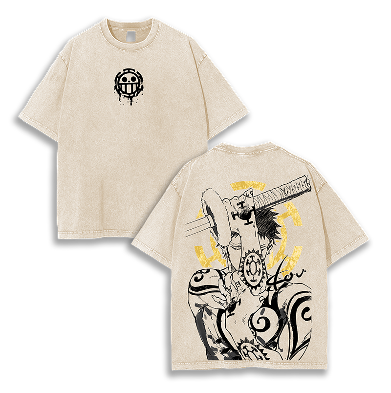 Trafalgar Law One Piece Anime  Washed T-Shirt