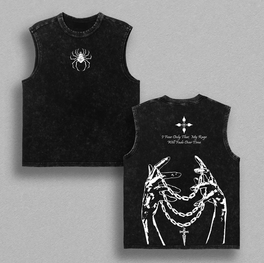 Limited Edition Kurapika Tee – Chain of Judgement Hunter x Hunter Oversized Acid Washed Shirt, Double Sided Anime Graphic T-Shirt for Anime Fans Clothes Cotton Soft Top Classic Menswear Apparel