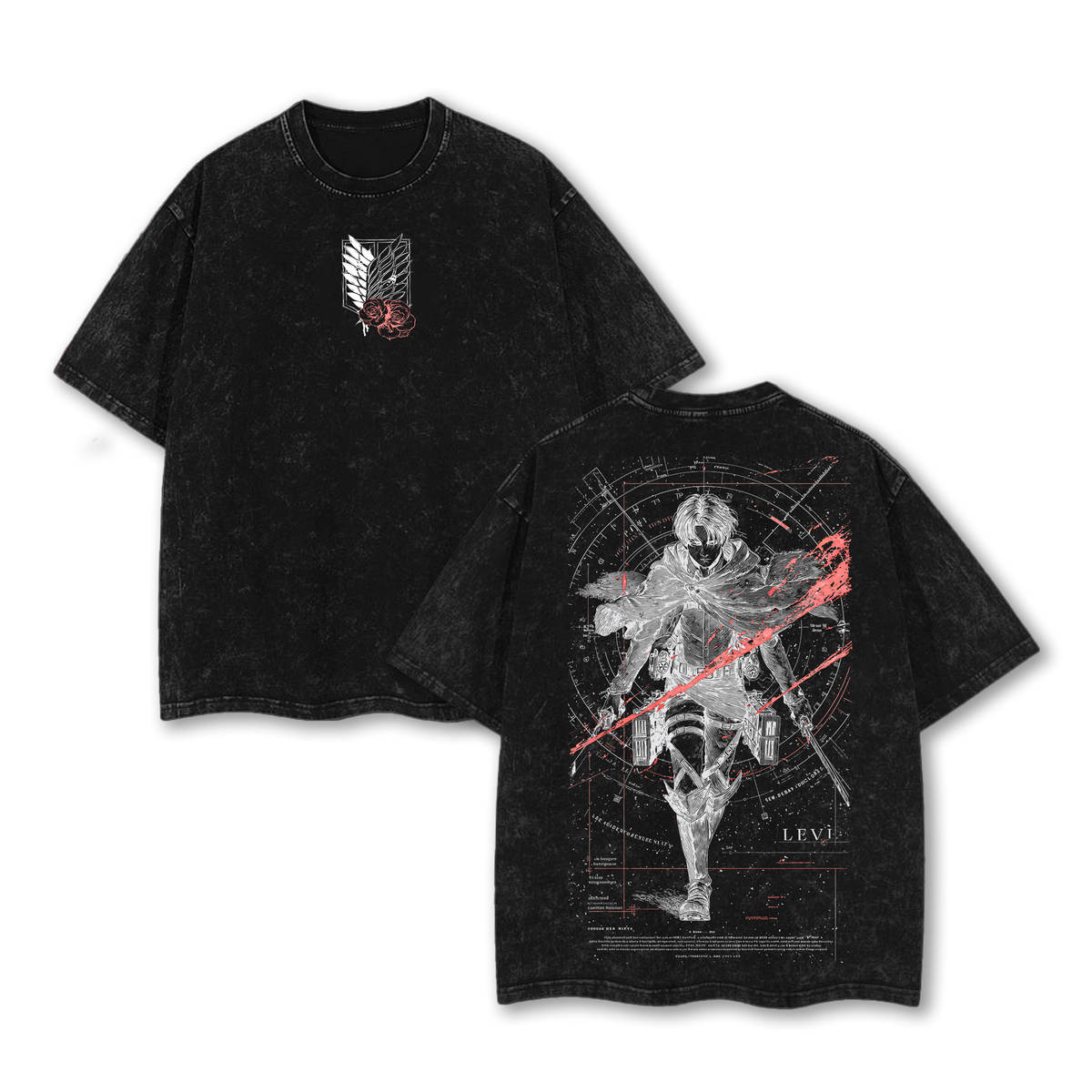 Levi Ackerman – Attack on Titan AOT Washed T-Shirt