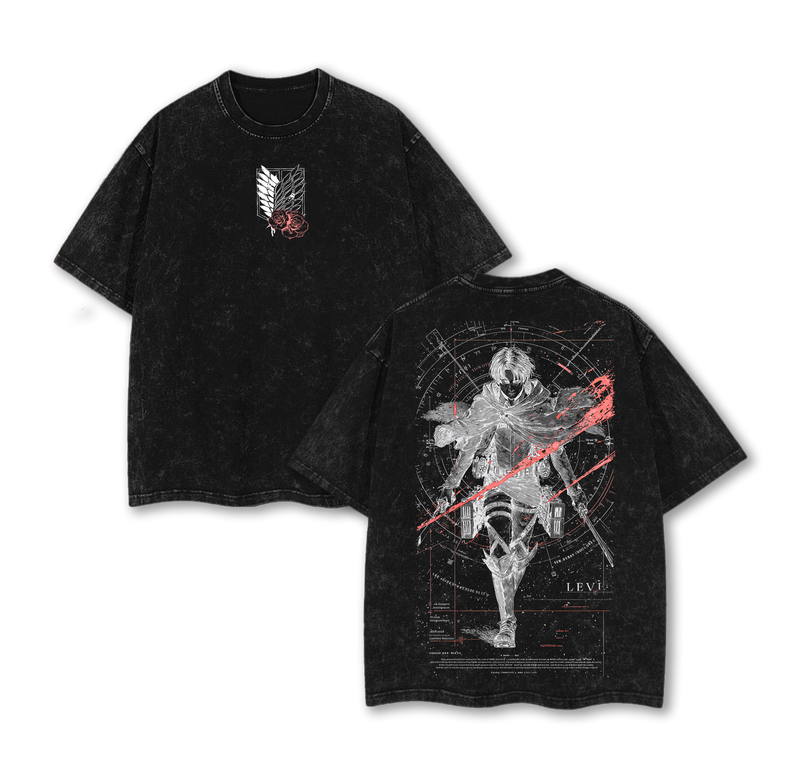 Levi Ackerman – Attack on Titan AOT Washed T-Shirt
