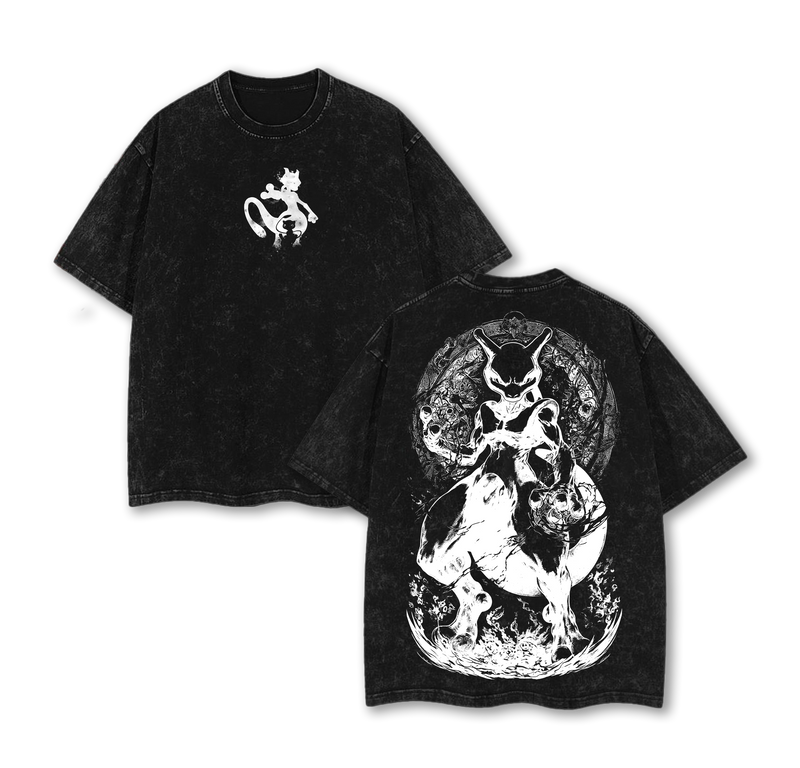 Mewtwo Pokemon Washed T-Shirt
