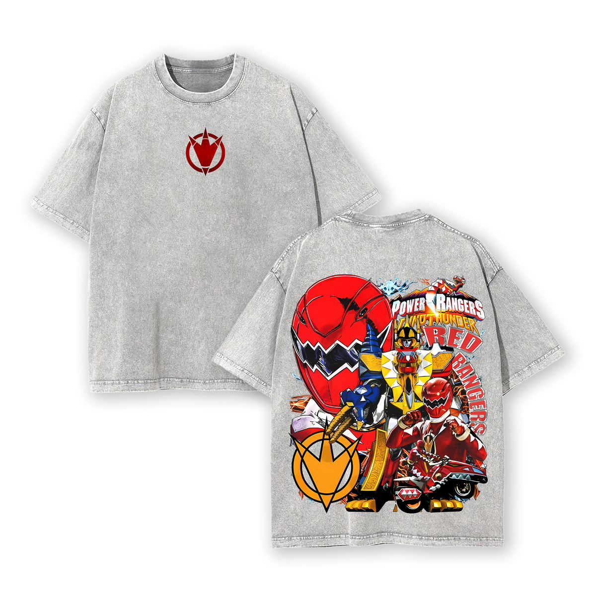 RED RANGER Tee - POWER RANGERS DINO THUNDER Menswear Gift for movie fans