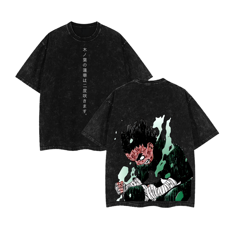 Rock Lee - Naruto Anime Washed T-Shirt