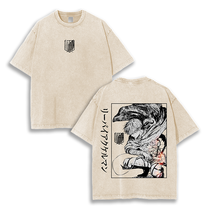Levi Ackerman v2  Attack on Titan Washed T-Shirt