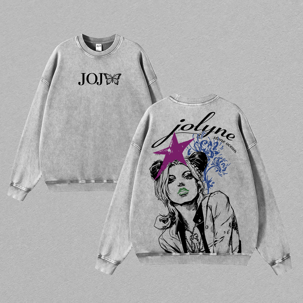 JoJo Stone Ocean Jolyne Cujoh Anime Graphic Tee, Aesthetic Girl Washed Vintage T-Shirt, Tank Top, Premium Oversized Streetwear, Soft Cotton Unisex Harajuku Style, Collector Drop, Limited Stock