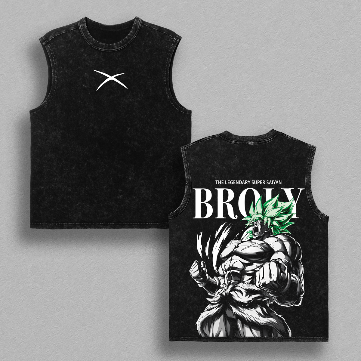 Broly T-Shirt, Dragon Ball Anime Tee, Legendary Saiyan Power Graphic Vintage Washed Tee