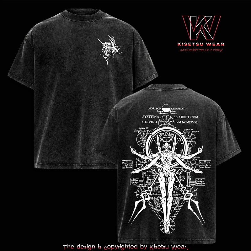 Neon Genesis Evangelion EVA-01 T-Shirt – Vintage Washed Unit-01 Divine Mode Anime Graphic Tee, Evangelion God Form Aesthetic Print, Oversized Soft Cotton Streetwear, Unisex Casual Apparel, Gift for Evangelion Fans