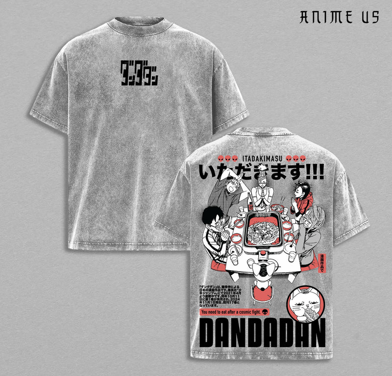 Momo Ayase - Okarun (Ken Takakura) - Seiko Ayase - Turbo Granny -  Aira Shiratori - Jiji x Dandadan Anime Manga Oversize Streetwear, Japanese Comic Shirt, Unisex Cotton Top Gift for Anime Fans