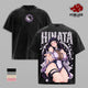 Hinata Hyuga NRT T-Shirt, Byakugan Kunoichi Anime Graphic Tee, Hyuga Clan Vintage Washed Shirt, Oversized Back Print Ninja Streetwear