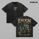Eren Yeager Attack on Titan Anime Graphic Vintage Shirt, Scout Regiment Attack Titan Freedom Seeker Heavyweight Washed Cotton Anime Tee T-Shirt