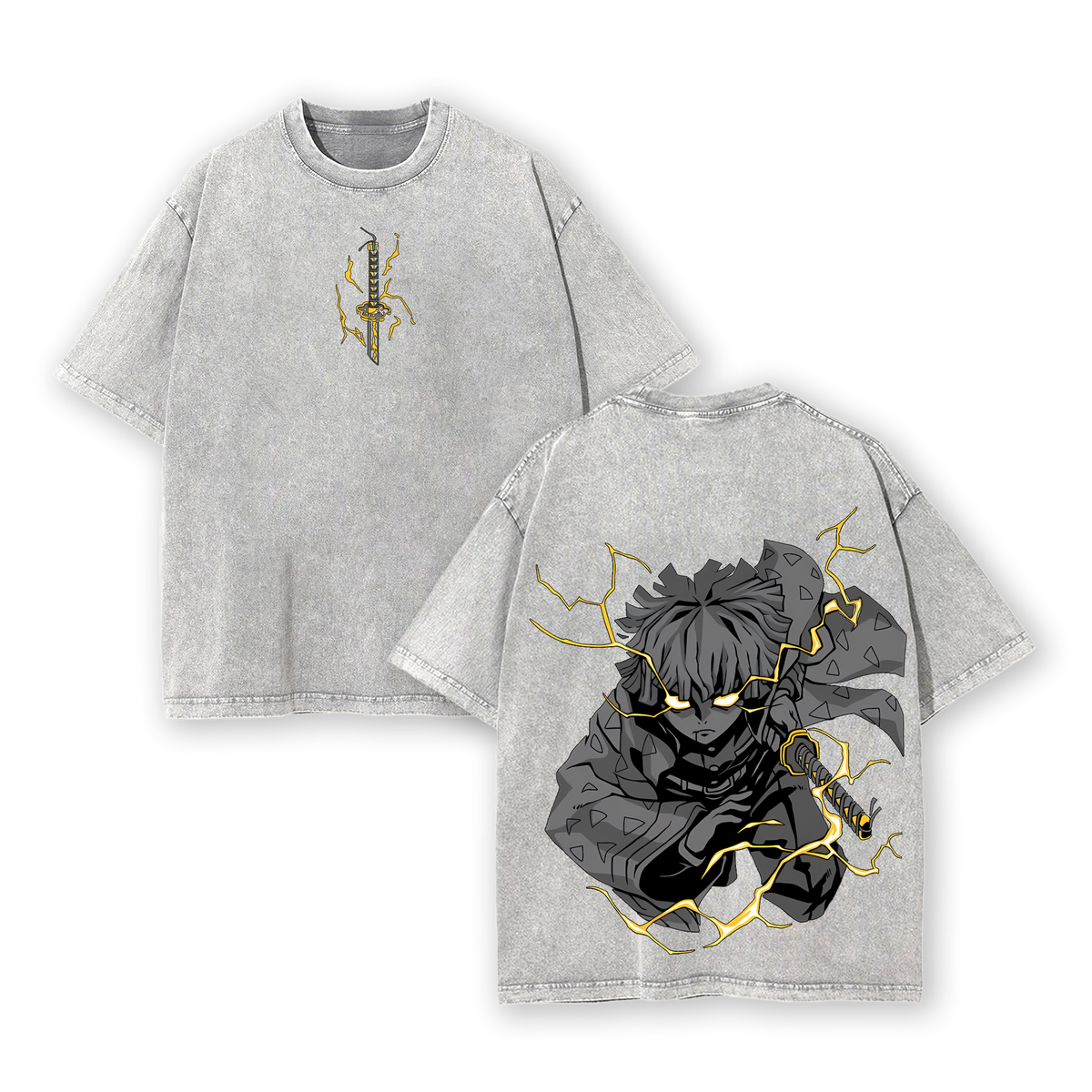 ''Thunder Flash'' Zenitsu Agatsuma - Demon Slayer: Kimetsu No Yaiba Anime Wahed T-Shirt