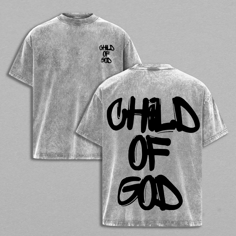 Child Of God Tshirt & Hoodie Washed, Graphic Tees, Back To School Outfits, Menswear for Daily Streetwear,Jesus, God is king, gothic y2k, clothing, Mens, Tops