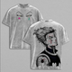 Hisoka Morow Hunter x Hunter Anime Double Printed Vintage Washed Tee