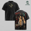 Hawk Eyes Mihawk Vintage Washed T-Shirt, One Piece Legendary Swordsman Anime Graphic Tee, Heavyweight Cotton Retro Streetwear, Unisex Manga Fan Gift