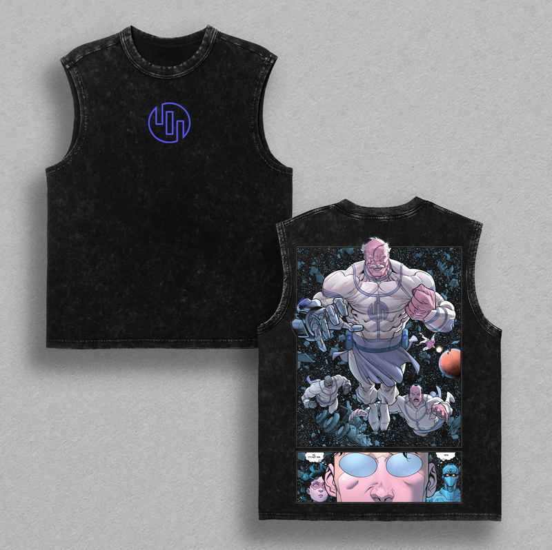 Retro Limited Invincible Viltrumite Movie Graphic Tee, Mark Grayson Omni Man Conquest Cotton Shirt, Unisex Oversized Tshirt Menswear Top