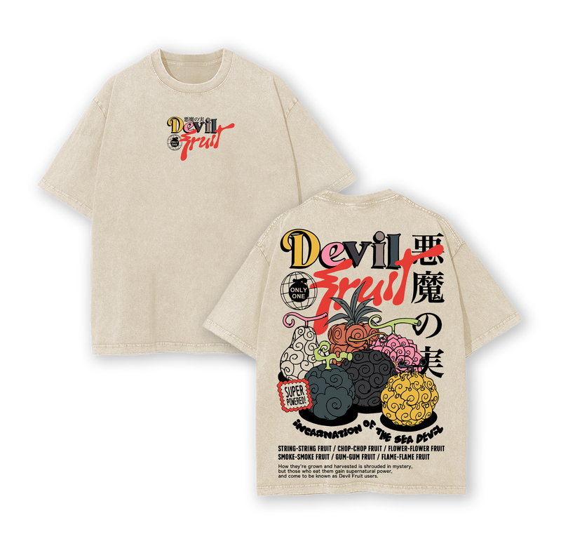 DEVIL FRUIT V.1 One Piece Washed Tee