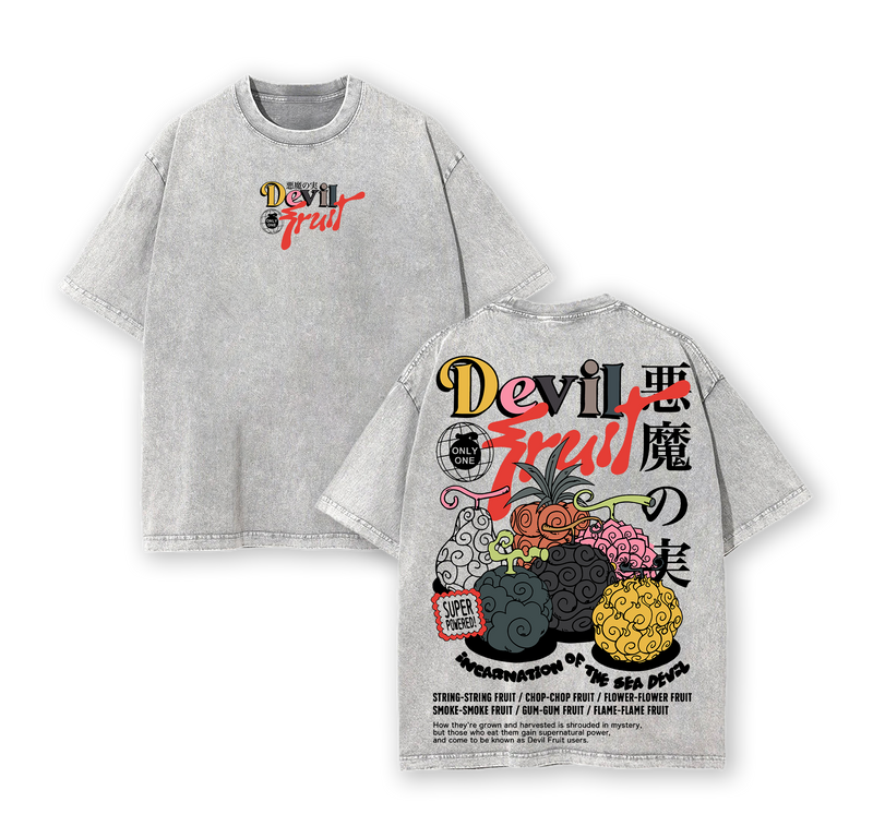 DEVIL FRUIT V.1 One Piece Washed Tee