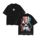 Ichigo - Bleach Anime Double Printed Oversize Lightweight Acid Washed Graphic Tee