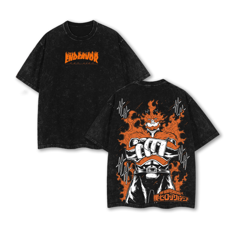 Endeavor My Hero Academia T-Shirt, Hellflame Fire Hero Tee