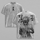 Dabi (Touya Todoroki) - Quirk : Blueflame x My Hero Academia Anime Vintage T-Shirt Washed Oversized Streetwear, BNHA Villain Graphic Shirt, Japanese Manga Apparel