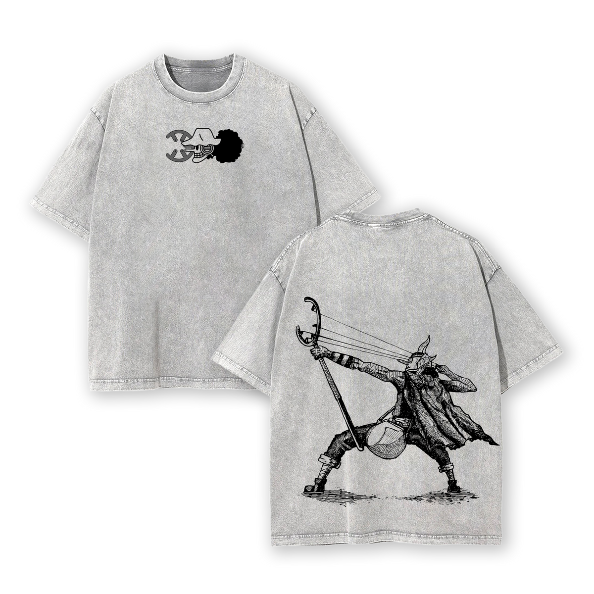 Usopp "Sogeking" - One Piece Anime Double Printed Vintage Washed Tee