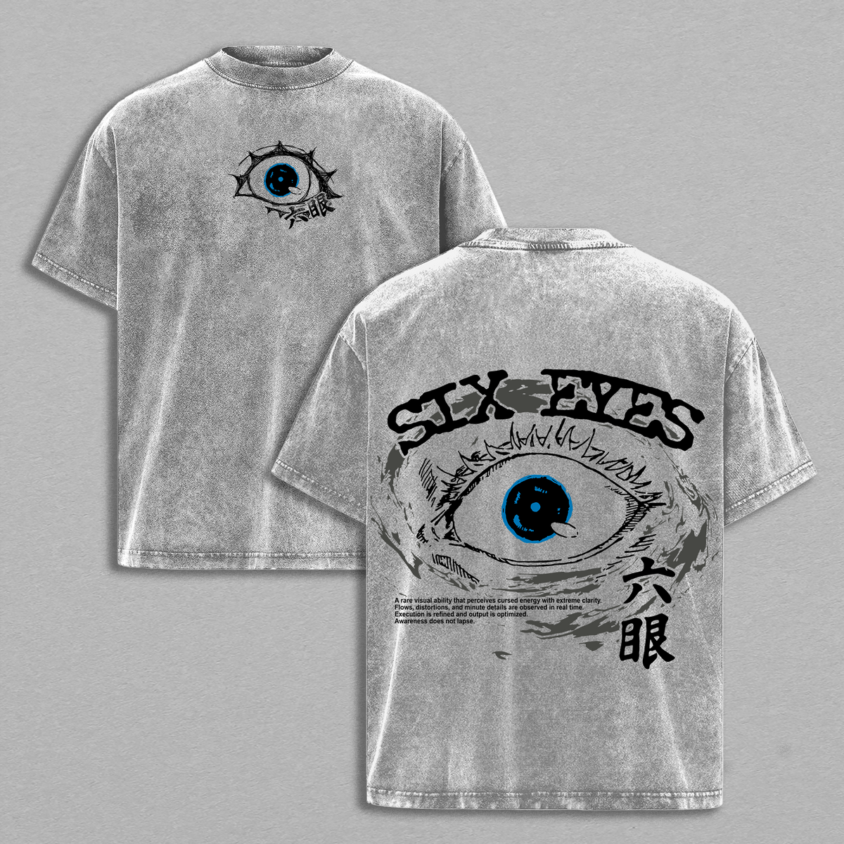 Gojo Satoru Infinite Void Icon Jujutsu Kaisen Vintage Washed Tshirt & Hoodie Anime Streetwear Oversized Unisex Anime Fan Gift