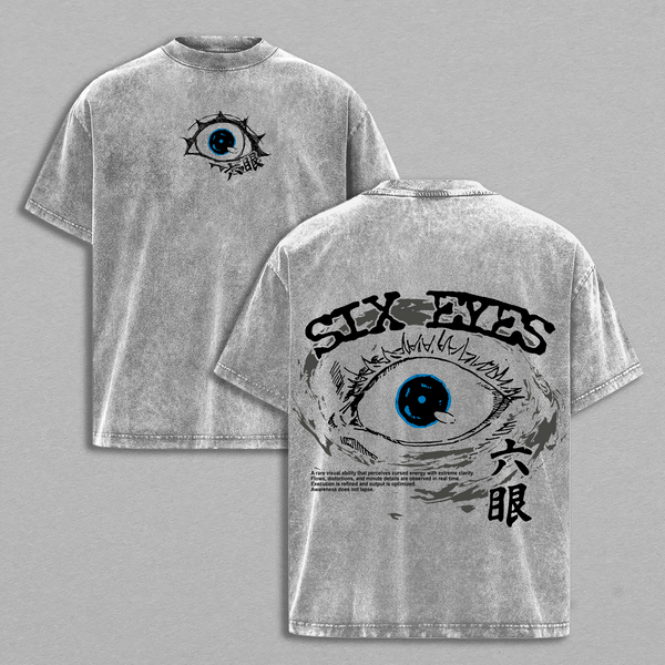 Gojo Satoru Infinite Void Icon Jujutsu Kaisen Vintage Washed Tshirt & Hoodie Anime Streetwear Oversized Unisex Anime Fan Gift