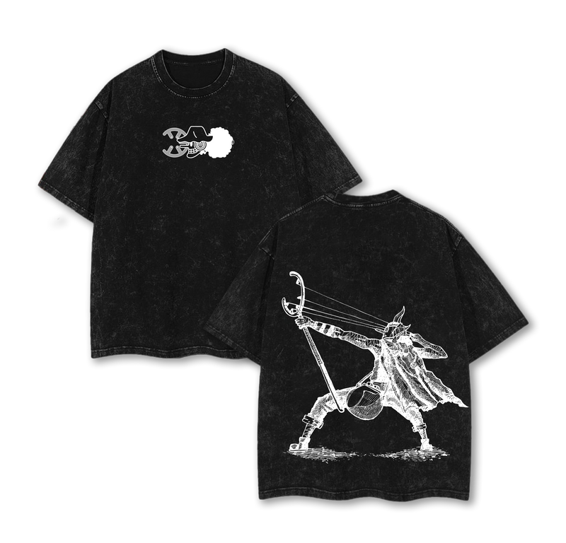 Usopp "Sogeking" - One Piece Anime Double Printed Vintage Washed Tee