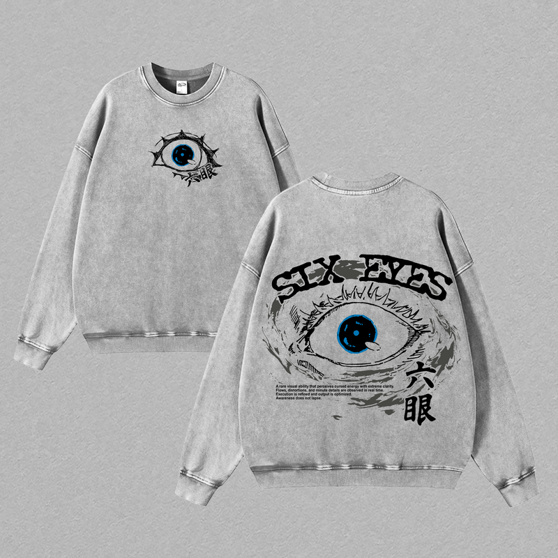 Gojo Satoru Infinite Void Icon Jujutsu Kaisen Vintage Washed Tshirt & Hoodie Anime Streetwear Oversized Unisex Anime Fan Gift