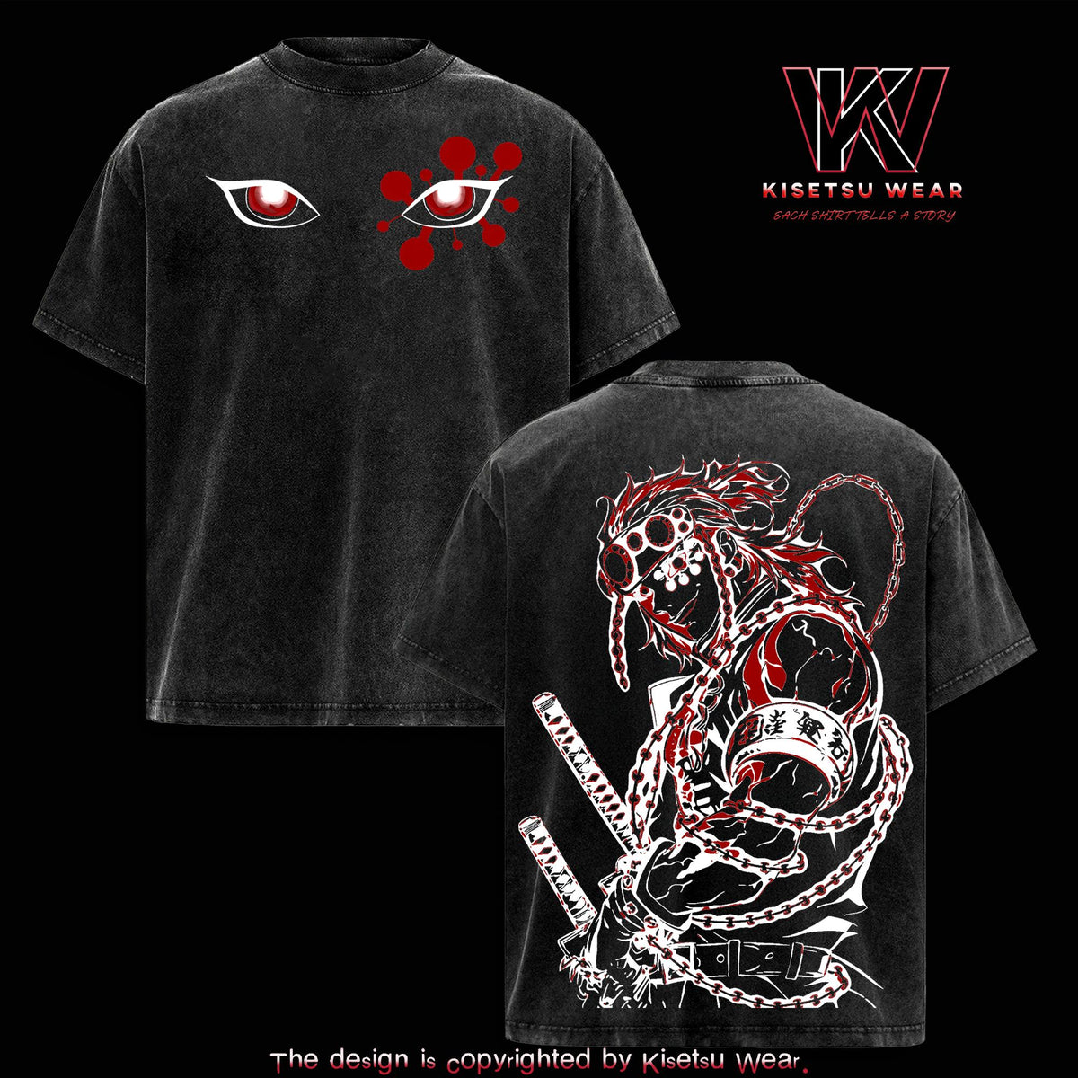 Tengen Uzui Flashy Warrior T-Shirt – Vintage Washed Demon Slayer Sound Hashira Graphic Tee, Anime Art Shirt, Oversized Soft Cotton Streetwear, Unisex Casual Apparel, Gift for Anime Fans