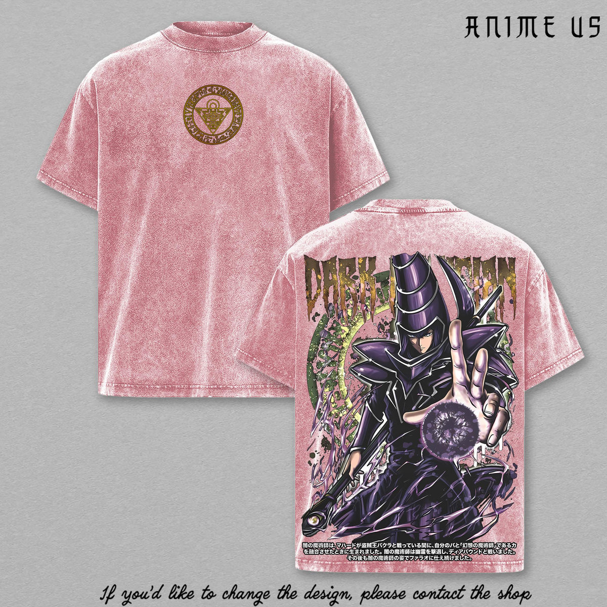 Dark Magician Yu-Gi-Oh Vintage Washed T-Shirt | Retro Anime Streetwear Inspired by the Legendary Spellcaster | Magic Circle Graphic Tee for YuGi Style Fans | Heavy Cotton