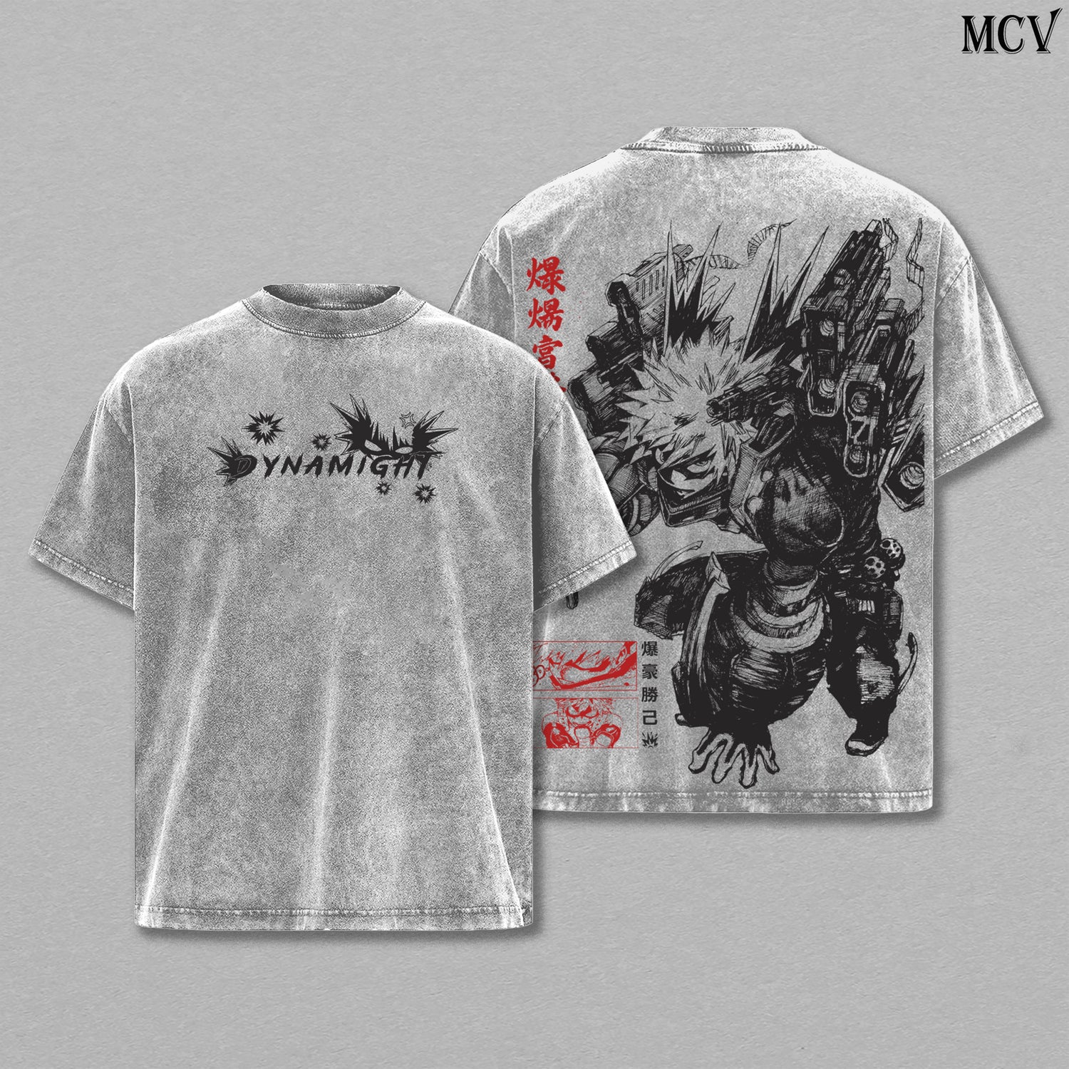 Katsuki Bakugo T-Shirt, My Hero Academia Anime Tee, Explosion Hero Vintage Washed Tee