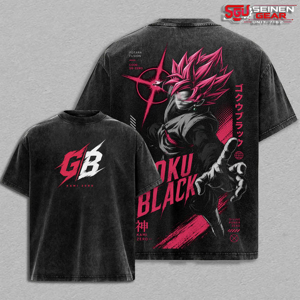 Super Saiyan Rose G0ku Black Vintage Washed Oversized T-Shirt Hoodie Sweatshirt, DBS Villain Graphic Tee, Anime Streetwear Heavy Cotton Outfit, Gift for Manga Lovers