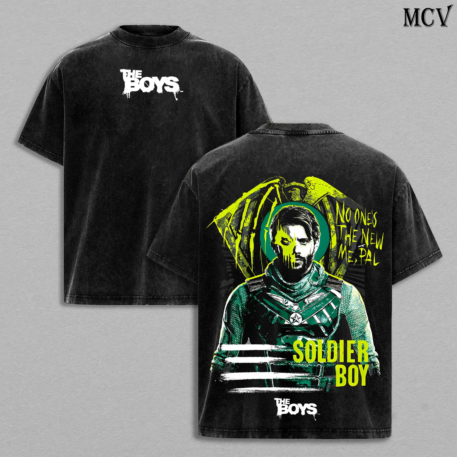 Soldier Boy The Boys Washed T-Shirt, Vintage Superhero Oversized Tee, Heavy Cotton Shirt