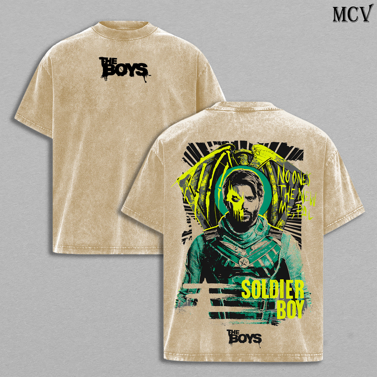 Soldier Boy The Boys Washed T-Shirt, Vintage Superhero Oversized Tee, Heavy Cotton Shirt