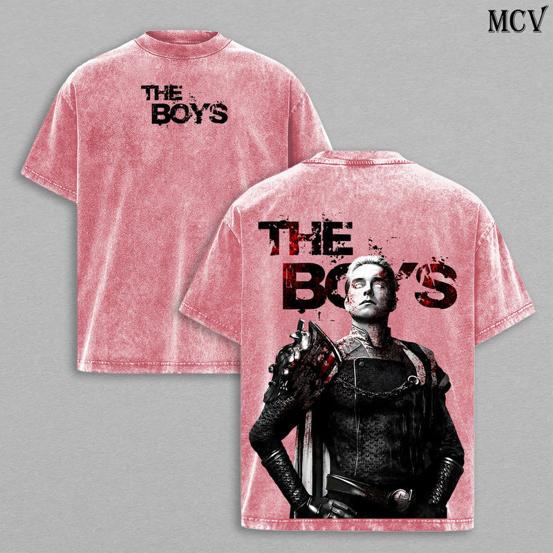 Homelander The Boys Washed T-Shirt, Vintage Superhero Oversized Tee, Heavy Cotton Shirt