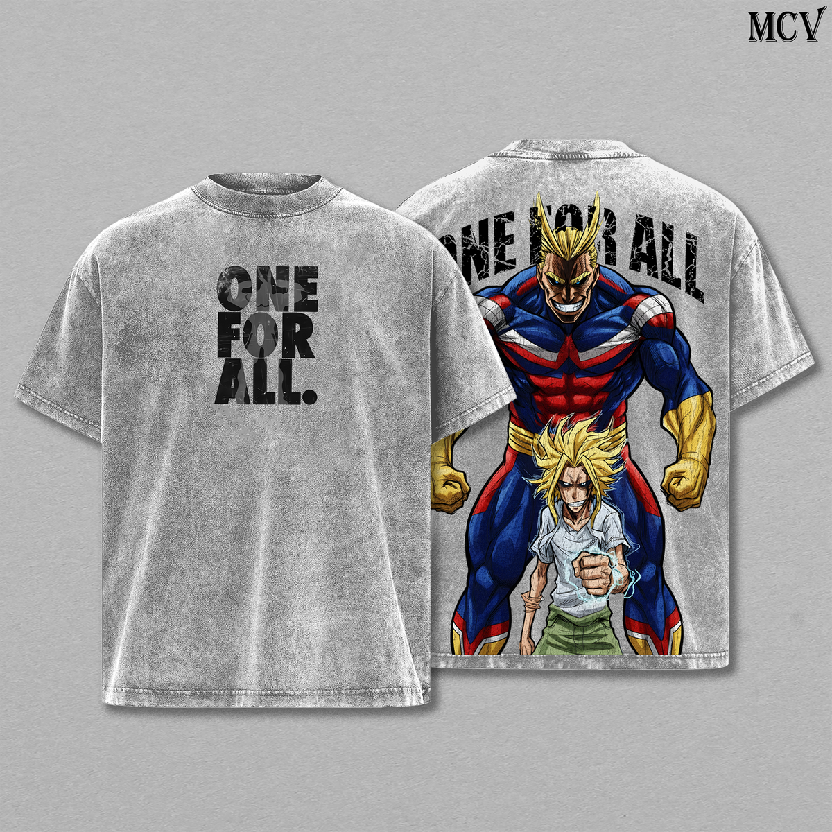 All Might T-Shirt, My Hero Academia Anime Tee, Symbol of Peace Vintage Washed Tee